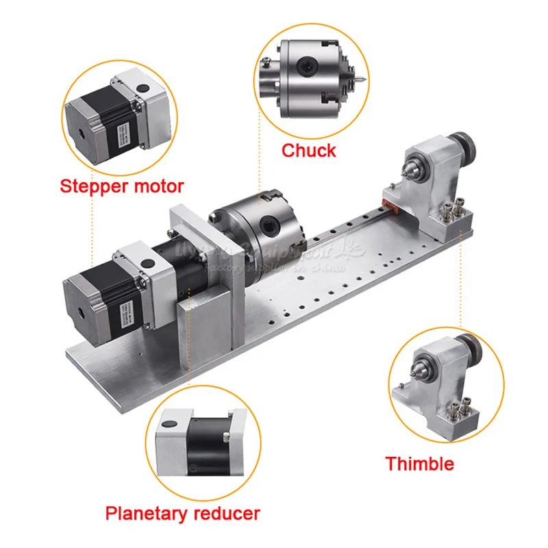 

DIY CNC Parts Planetary Milling Machine 4th Axis Reducer Rotary Shaft A for Router