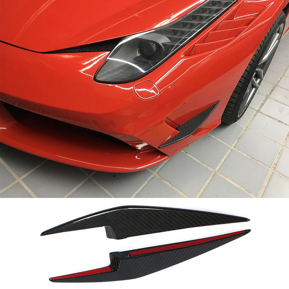 Передний бампер автомобиля сплиттеры плавники Canards для Ferrari 458 Speciale 2014 2015