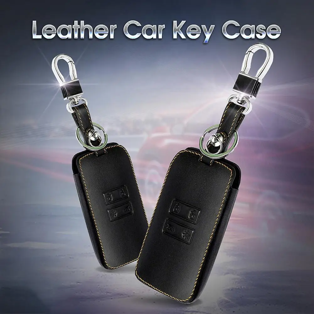 

Genuine Leather Car Remote Key Cover Case Protector for Renault Kadjar 2016