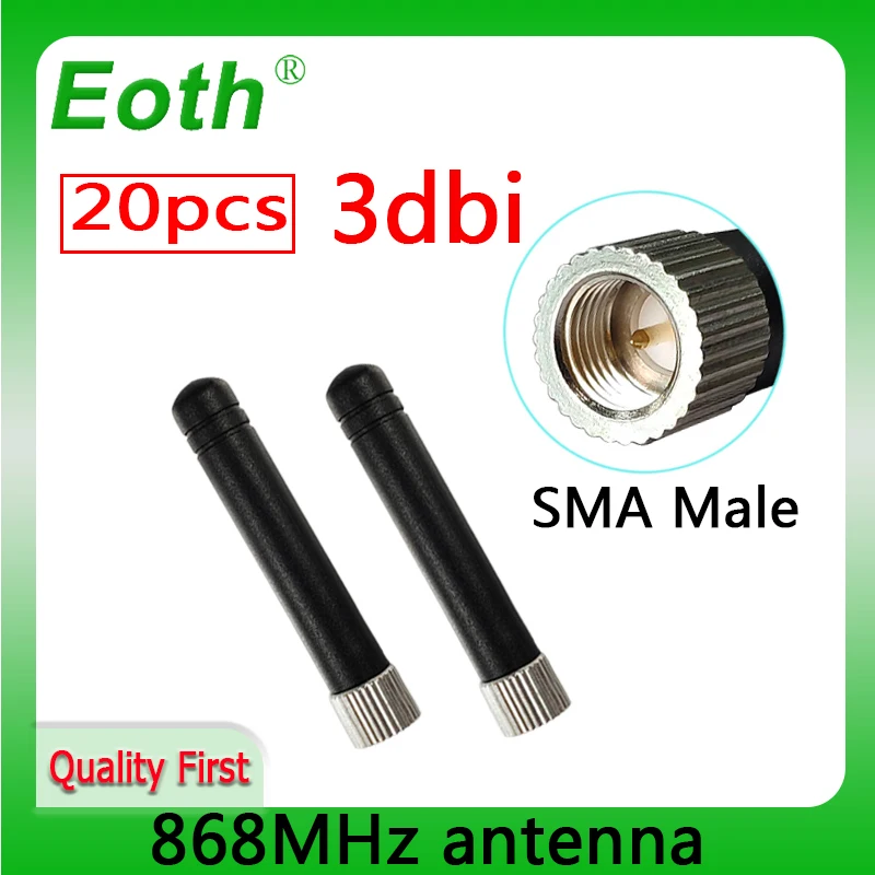 

EOTH 20 шт. 868 МГц антенна 3dbi sma папа 915 МГц lora антенна pbx iot модуль lorawan сигнальный приемник антенна с высоким коэффициентом усиления