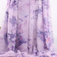 digital print fabric dress 50d chiffon stage costume ombre cloth scarf decorative material