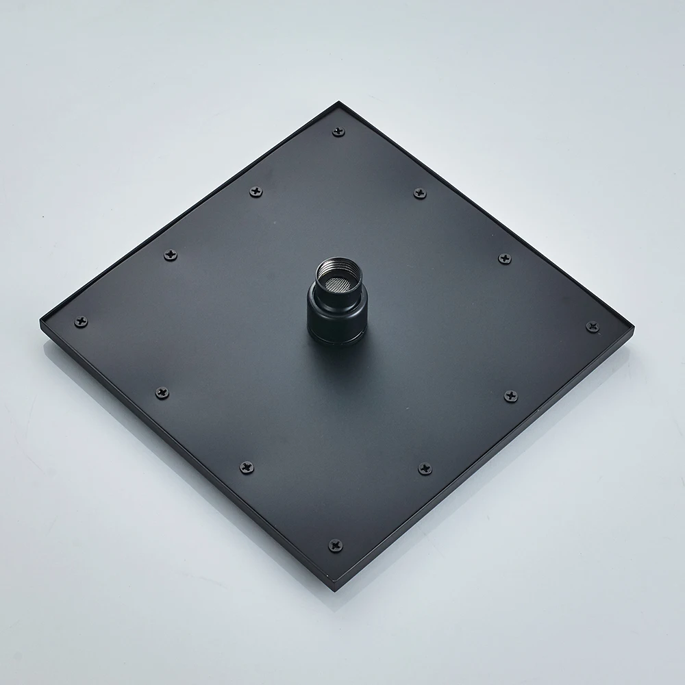 Матовый черный душевой набор смеситель для ванны и душа латунные массажные