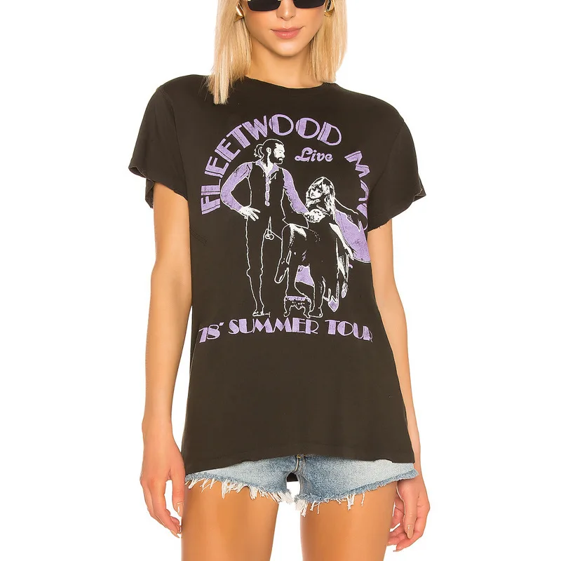 

Oversized Tshirts Women 2021 Summer Printing Graphic Tees Short Sleeve Casual Solid T Shirt Cotton Femme Printemps Koszulki