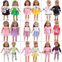 18inch girl doll clothes shoes handmade bow yarn skirt bunny hoodies fit for 41 43cm reborn baby doll accessories kids diy gift
