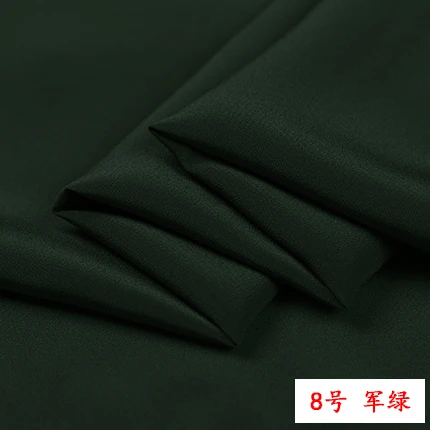 green 50 см/лот сплошной цвет натуральный шелк тканевый креп De Chine натуральный шелк обе ширина 140 см 24 цвета s - Color: green