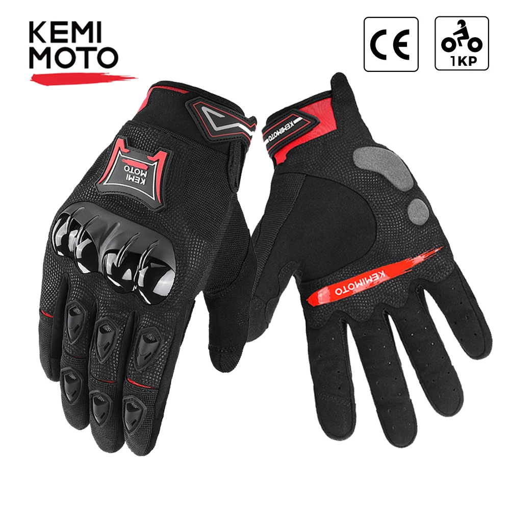 

KEMiMOTO Motorcycle Gloves Breathable Cycling Mountain Bike Guantes Motocross Touch Screen Moto Gloves Men Women Spring Summer