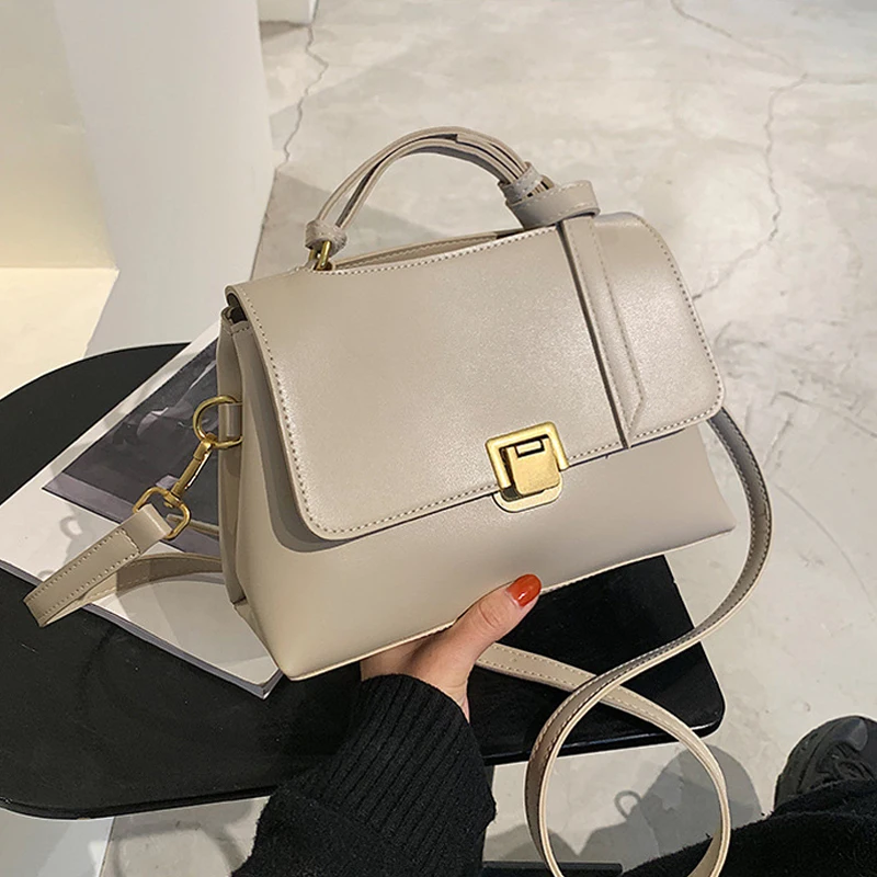 

Винтажная однотонная Сумка-тоут, модная новинка 2021, качественная повседневная женская дизайнерская сумка из искусственной кожи, женская су...