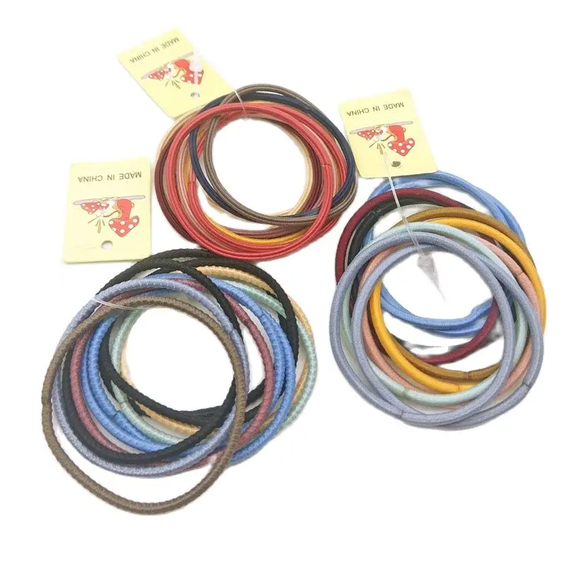

10PCS/Set Hair Bands Scrunchie Elastic Rope Girl Colored Tie Gum Ponytail Rubber Women Accessories
