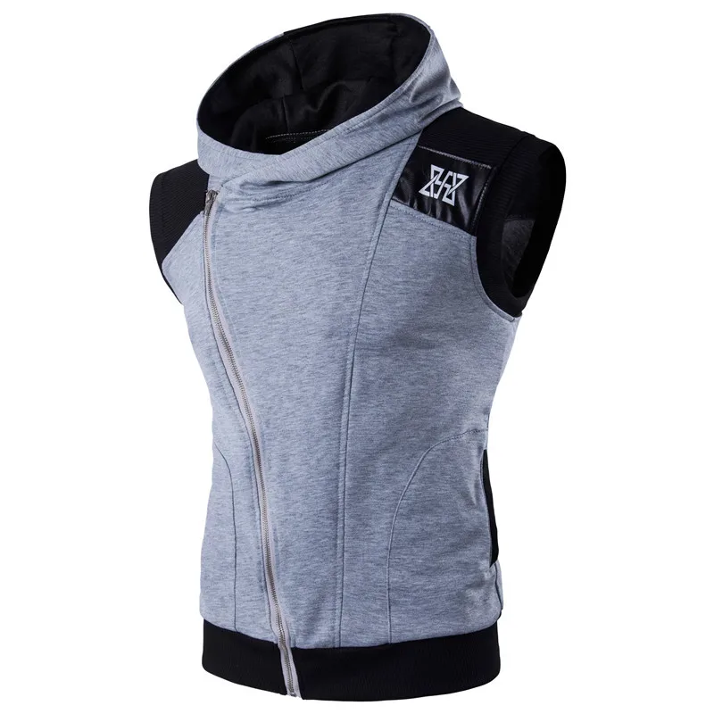 

Fashion Men's Sleeveless Camouflage Zipper Hooded Vest