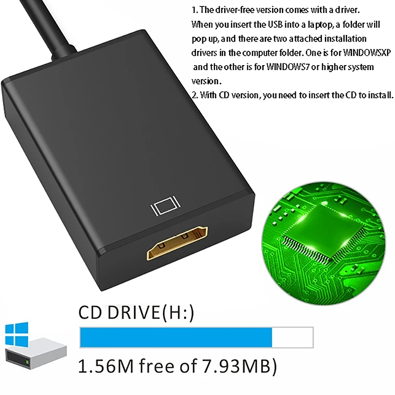 Адаптер-конвертер HD 1080P USB 3 0 в HDMI-совместимый кабель-адаптер внешний видеоадаптер