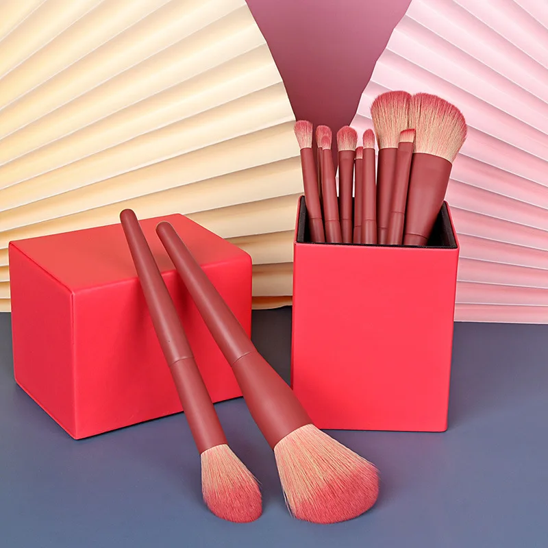 

Rouge Tears 11pcs Makeup Brushes Set Cosmetic Foundation Powder Blush Eye Shadow Lip Blend Wooden Make Up Brush Tool Kit