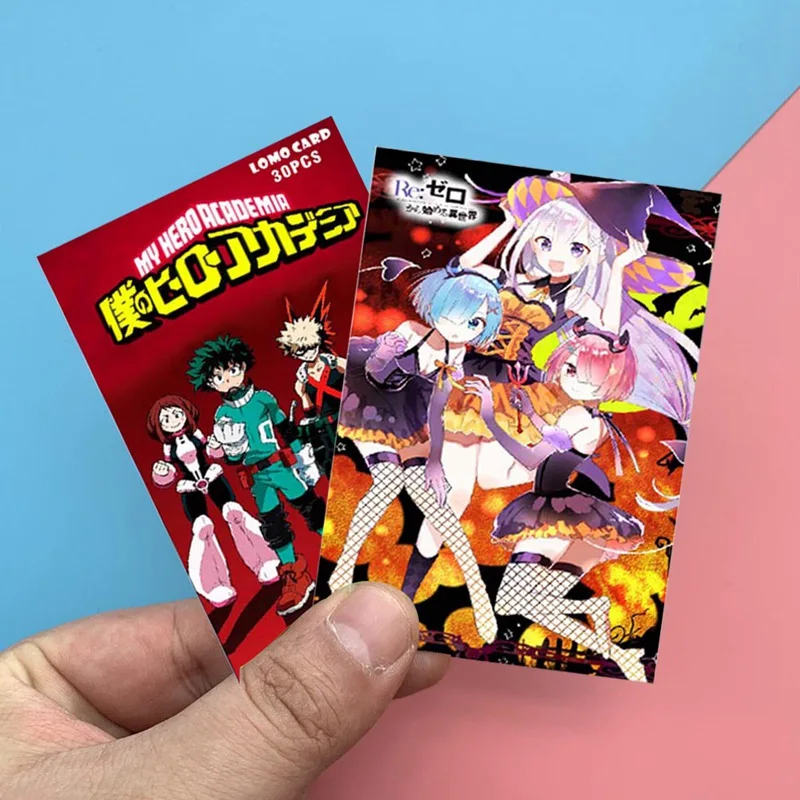 

30Pcs/Box For Fans Gift Collection Anime Haikyuu!! DARLING In The FRANXX Re Mini Postcard My Hero Academia Lomo Card Photo Card