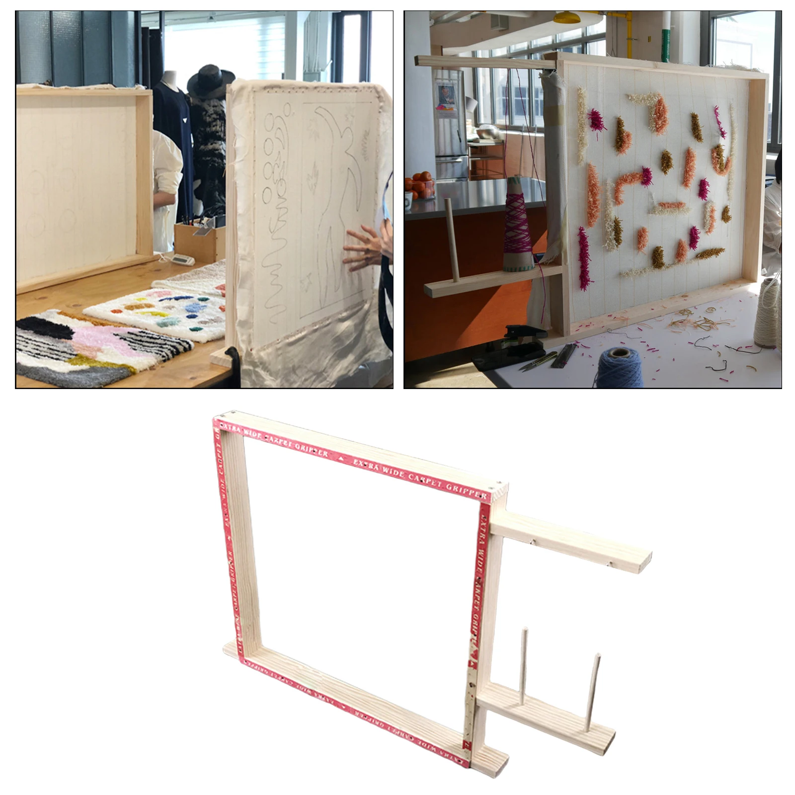 

SQUARE TUFTING GUN RUG FRAME SUITABLE FOR USE WITH TUFTING GUNS