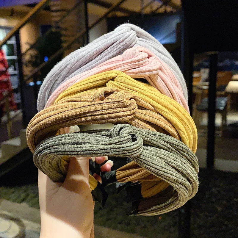 

[DISCICI] 2020 New Crisscross Knitting Women Headband Simple Hairpin Girls Anti Slip Headband Fashion Accessories OH1640