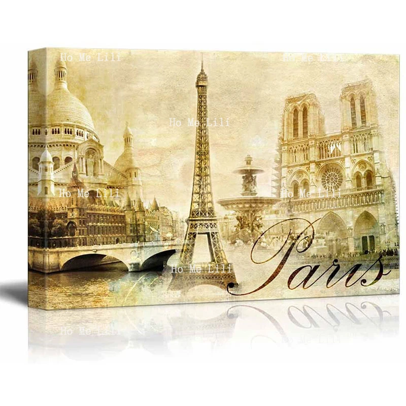

Canvas Prints Wall Art Amazing Paris Vintage Eiffel Modern Home Decoration