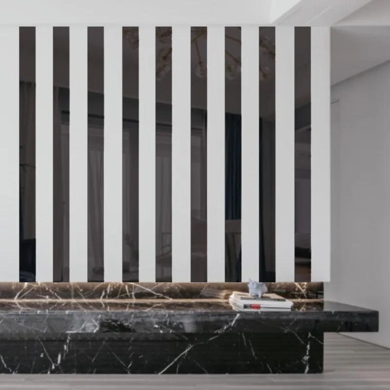 Acrylic Mirror Surface Wall Stickers Striped Design Living Room Modern Decoration | Дом и сад