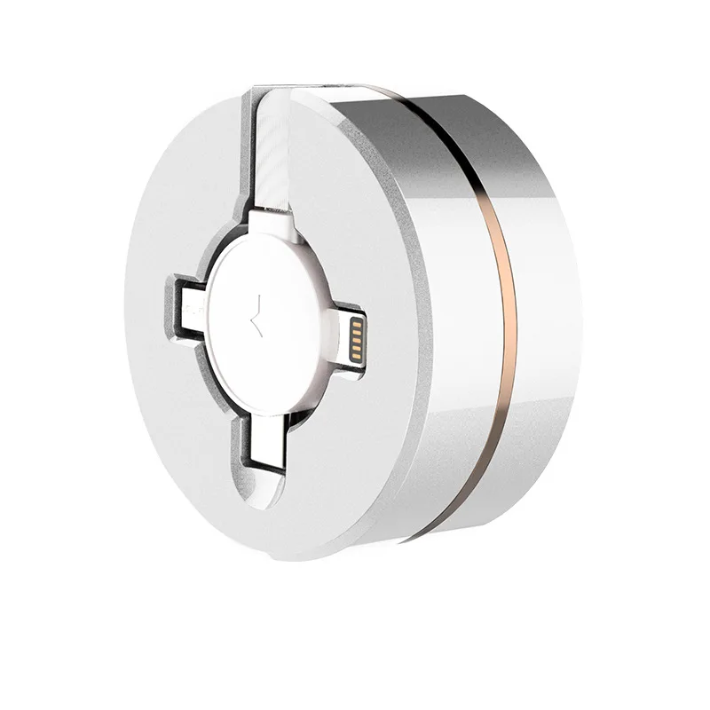 

3-in-1 Scalable Data Cable Charge Cables Anti-winding Portable Data Cable for Android Charging Cables for Iphone