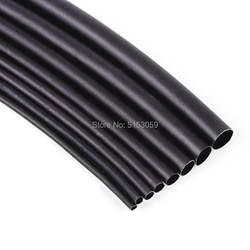 Термоусадочные трубки для ремонта проводов 5 метров 2:1 черные красные зеленые