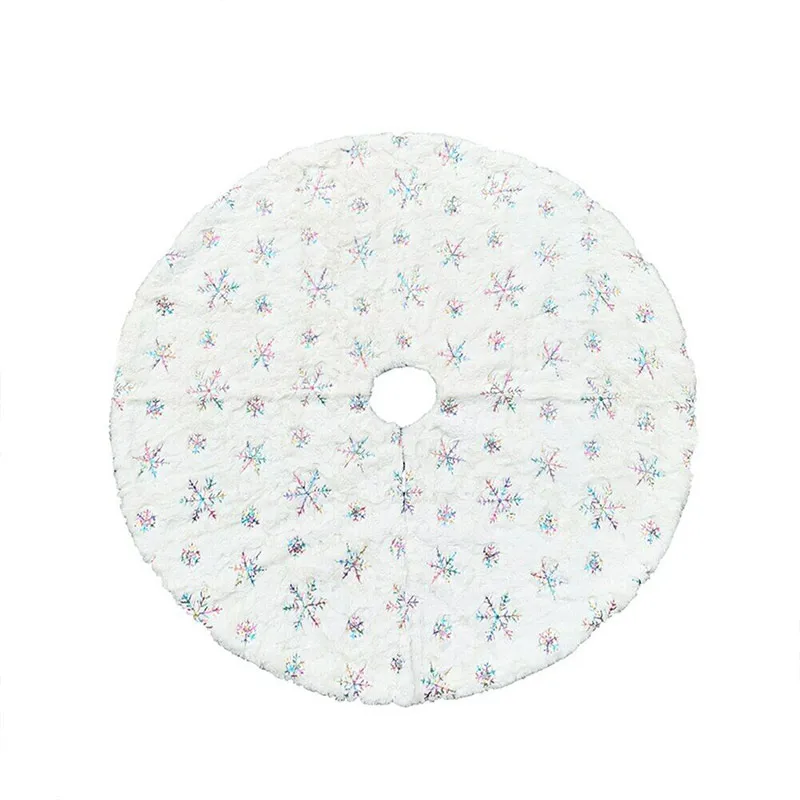 Горячая продажа Рождественская елка юбки круглая Снежинка вышивка юбка для елки