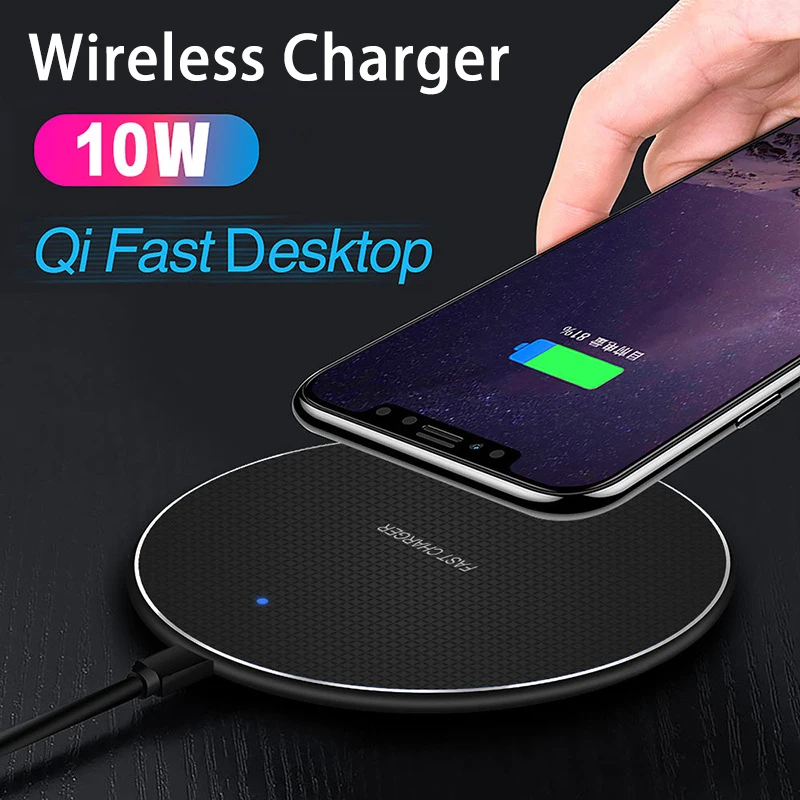 10W Wireless Chargers for IPhone 11 Charger 12 Xs Max XR 8 Plus Fast Charging Pad for Samsung Galaxy Note 10 Plus Xiaomi Charger