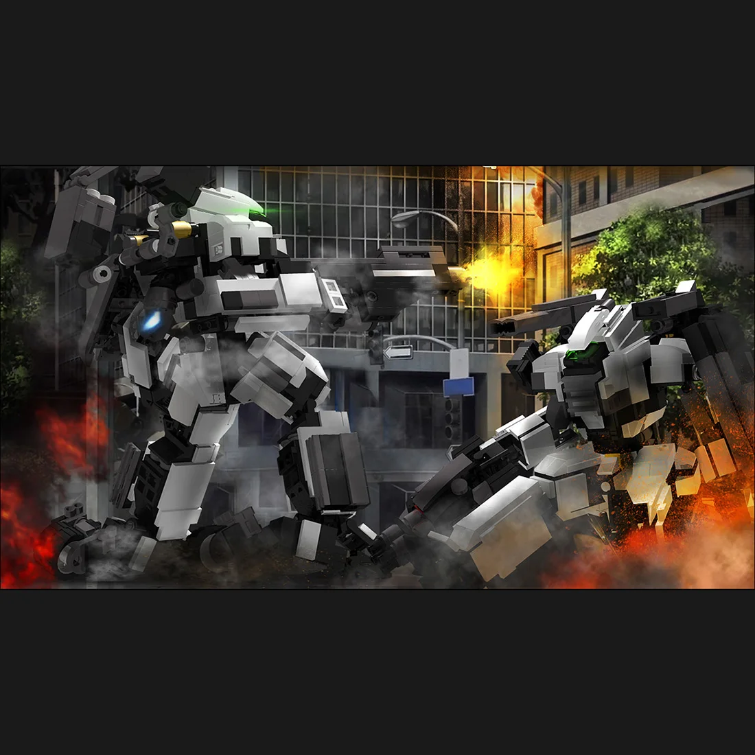 

Modiker MOC Mini Mecha Mecha Model Small Particle Building Blocks Educational Toy Assault Tactical Mecha