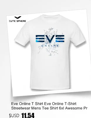 Eve Online футболка Eve Online Футболка с принтом 6xl футболка с коротким рукавом забавная уличная одежда 100 хлопок мужская футболка