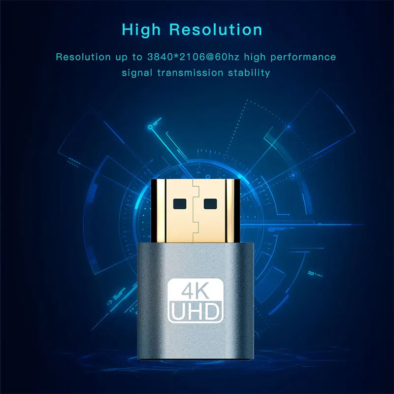 

Hdmi-совместимый адаптер для дисплея Gouden Plaat Ddc Edid, манекен штекер без головы, призрак, фотоблокировка пластины Tot 4K