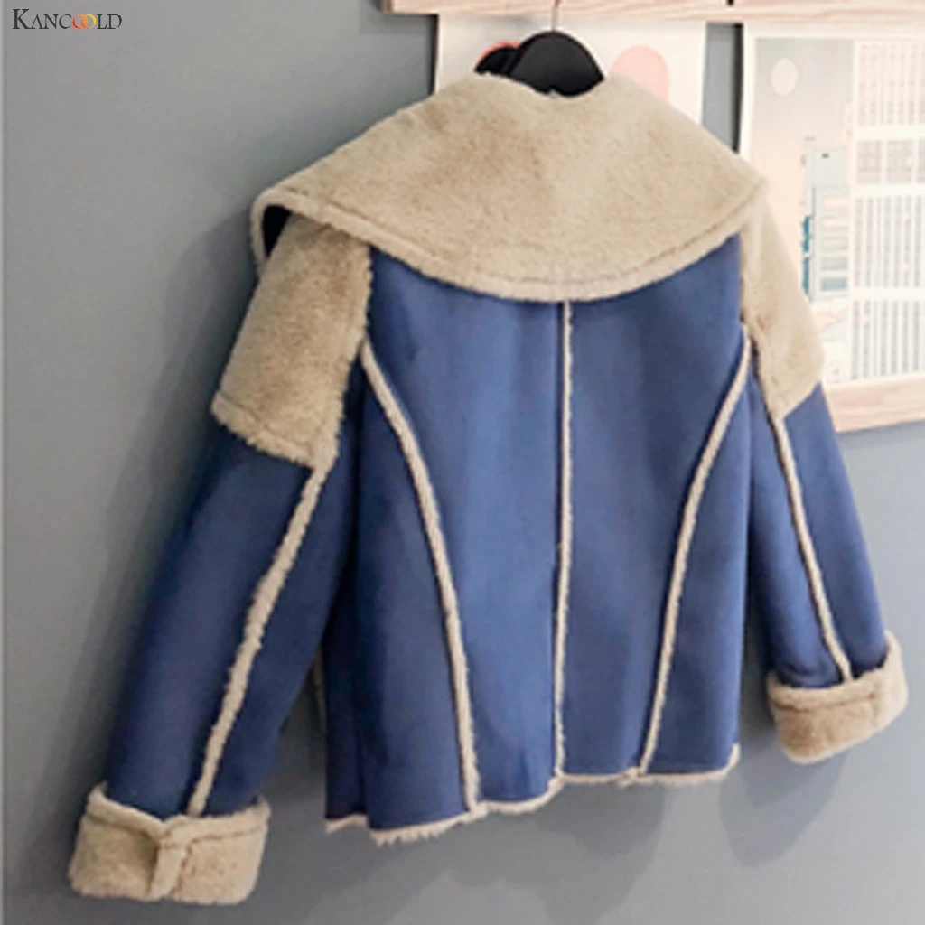 

KANCOOLD coats Womens Winter Oversize Cashmere Lapel Wool Blend Belt Trench Outwear fashion new coats women 2019Oct9