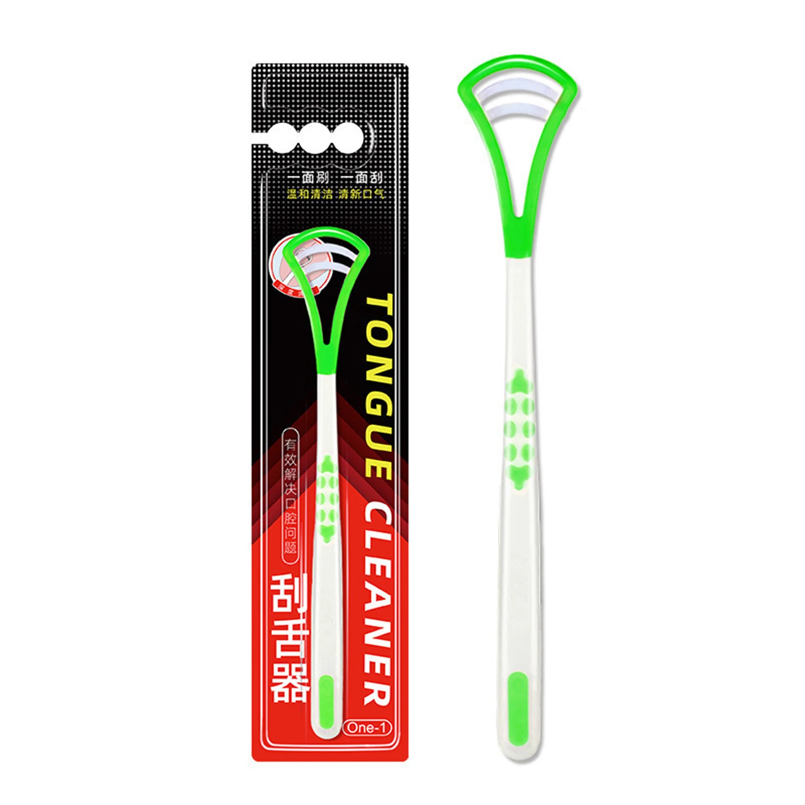 

Tongue Cleaner Scraper 4-Pack with Bonus Dental Floss Helps Prevent Bad Breath for Healthy Oral Care J9