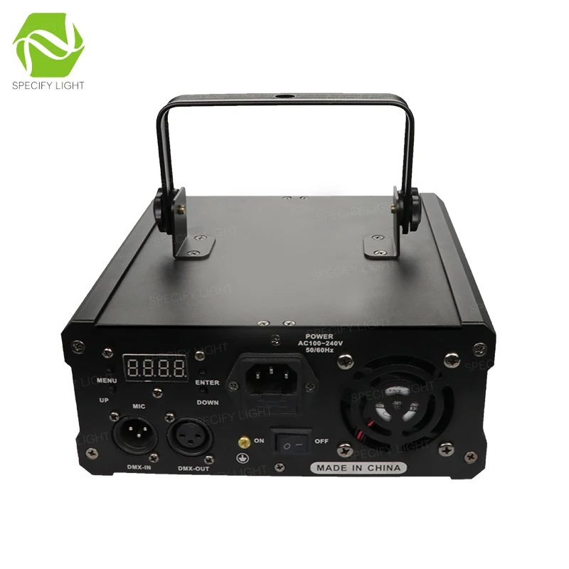 DMX 512 2D + 3D многоцветный 1 Вт RGB лазерный светильник DJ сценический алюминиевый