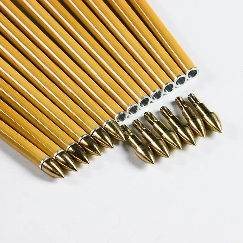 12 шт. Linkboy стрельба из лука чистого карбона бамбуковые стрелы ID 400 мм позвоночник