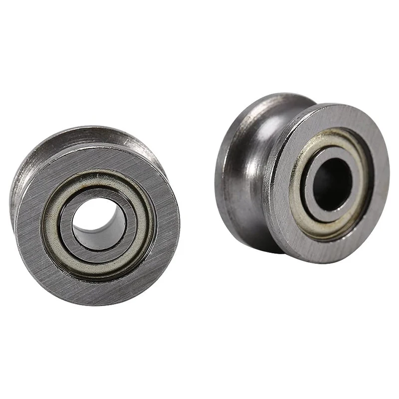 

10Pcs U Groove Bearing U624ZZ Carbon Steel Durable V Groove Ball Bearing Pulley for Rail Track Linear Motion Systems