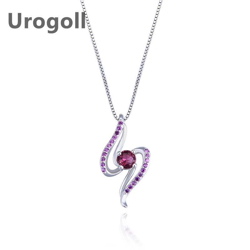 Благородные женские ожерелья из чистого серебра 925 пробы геометрическая форма