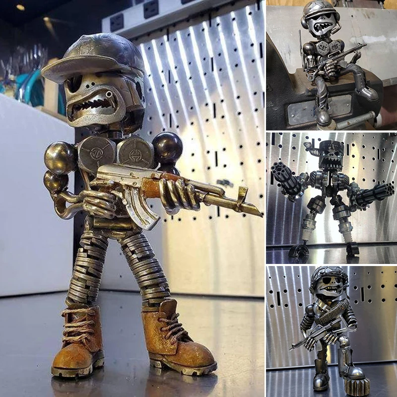 

2021 Resin Standing Warrior Sculpture Handmade Desktop Ornament Novelty Birthday Gift Decoration Crafts