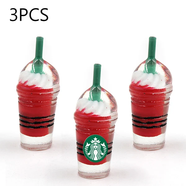 3PCS Red Кофейная кружка с ремнем подвески для слизи дополнение все продукты мороженое Полимерная глина наполнитель Смола клейкие аксессуары набор игрушек для детей - Цвет: 3PCS Red