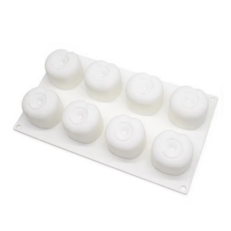 8 полостей в форме яблока 3D силиконовые формы для торта Мусса Кондитерские