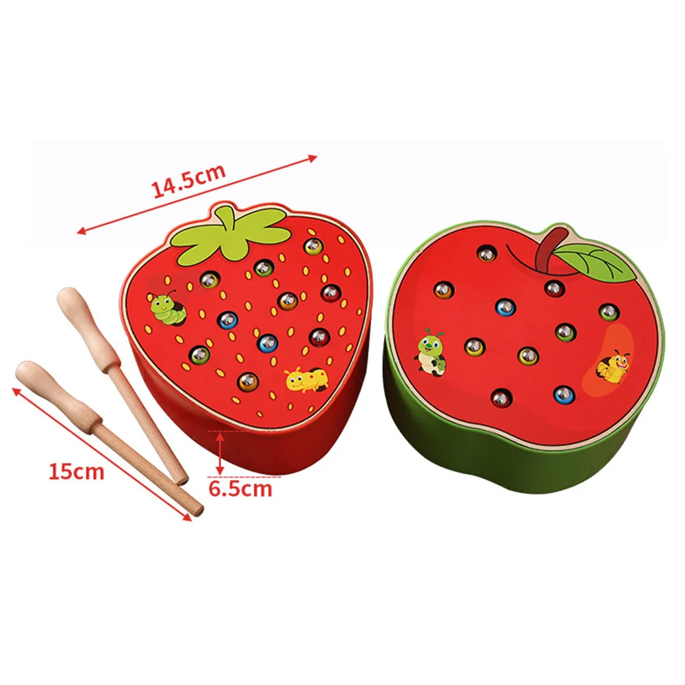 3D Головоломка Детские деревянные игрушки Ранние развивающие ловить червя игра