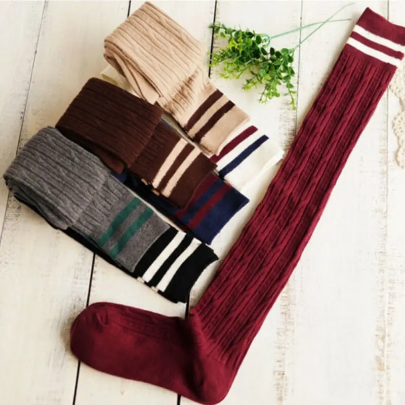 Modis женские чулки зимние теплые вязаные с кабелем очень длинное нижнее белье выше