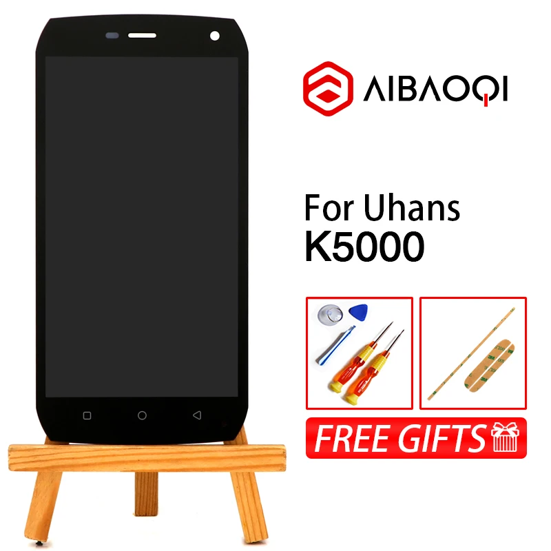 Сменный сенсорный экран AiBaoQi 5 0 дюйма 1280x720 для Uhans K5000 Android 7 0|Экраны мобильных