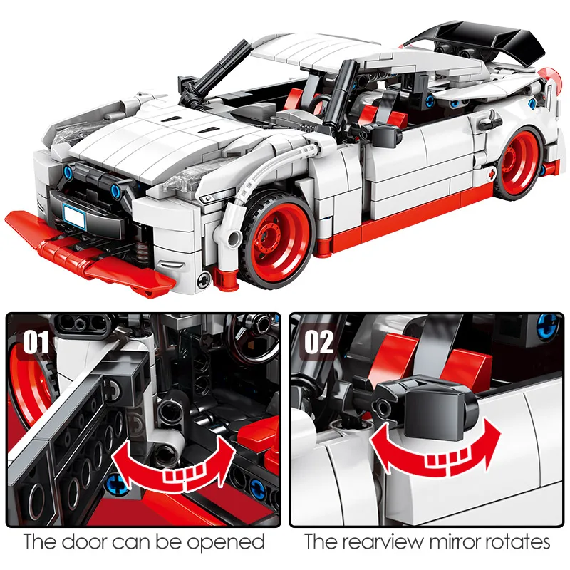 

Blocks Set City Pull Back Extreme Speed Super Racing Car Building Blocks Technic Supercar Funcation Model Bricks Toy for Boys