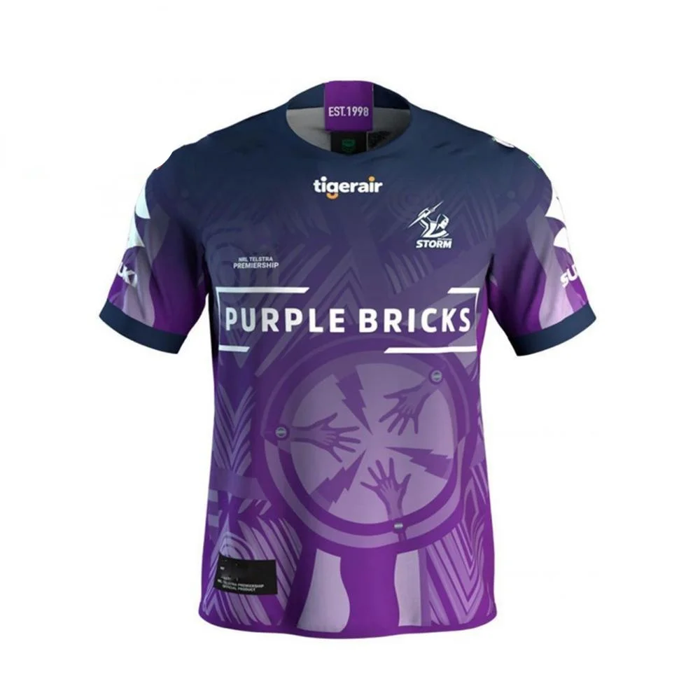 

COZOK Melbourne Storms 2019 Men's Indigenous Jersey Rugby Sport Shirt S-3XL