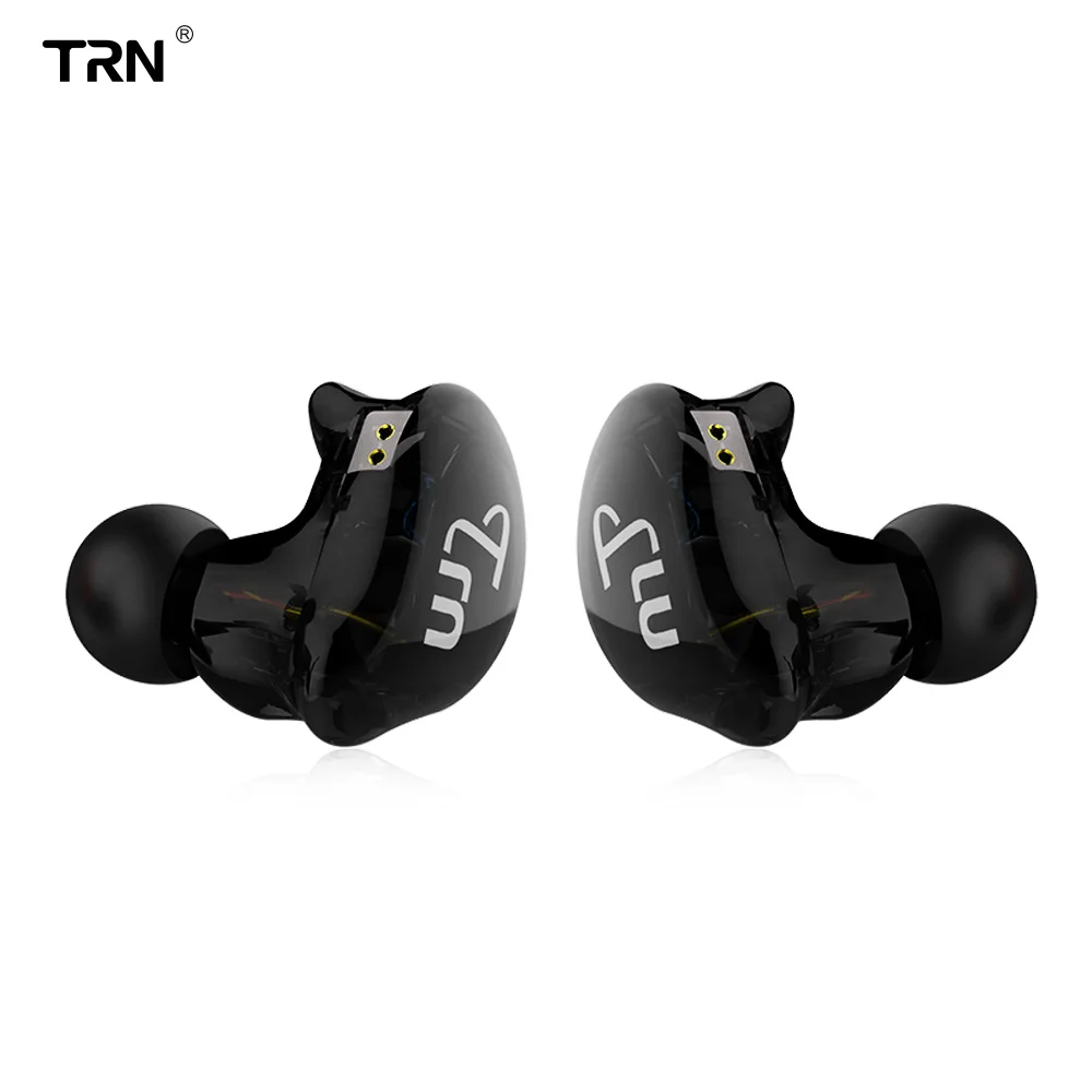TRN V10 2DD 2BA гибридные наушники-вкладыши HIFI DJ монитор спортивные наушники для бега гарнитура V20 V80 V30 AS10 ZSN T2 - Цвет: black no mic