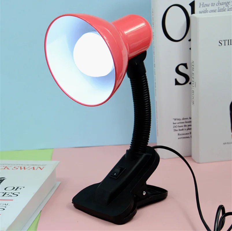 

LED Eye Protection Clip-on Table Lamp Clip-on Dormitory Student Children's Desk Learning Reading Lamp Plug Radio Lamp