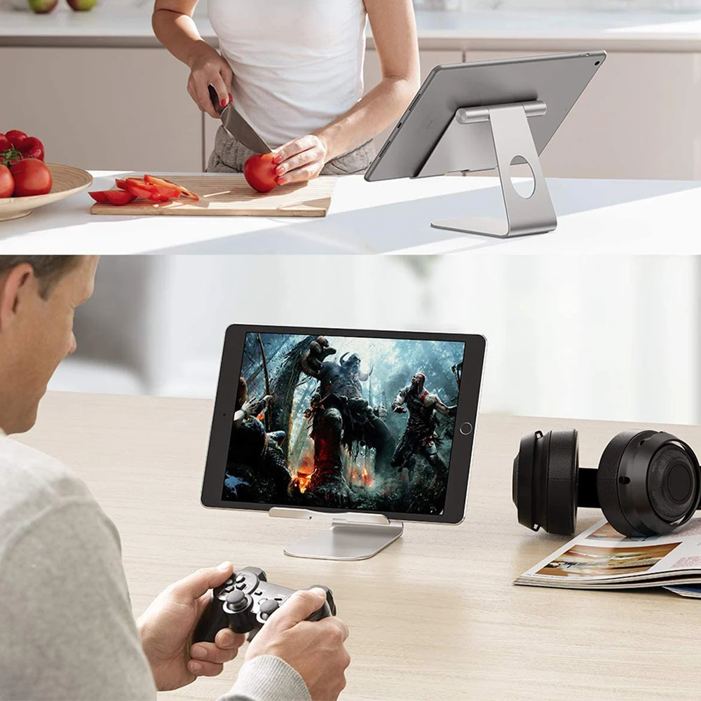 aluminum tablet stand for apple ipad support tablet holder mount for ipad iphone samsung huawei smart phone 180 degree rotation free global shipping