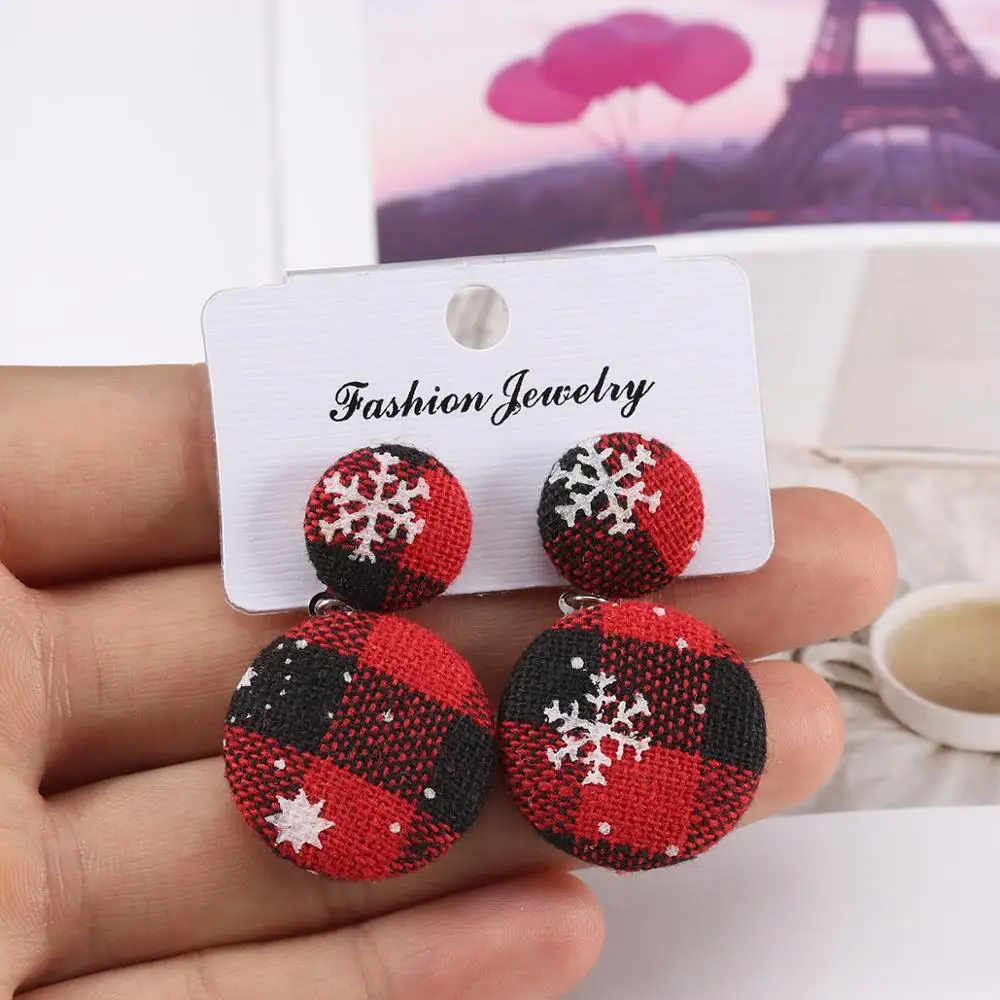 Осенне-зимние новые винтажные бархатные длинные висячие серьги с пуговицами