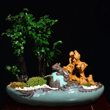 Чайный набор в виде улиток из фиолетовой глины чайный для украшения домашних