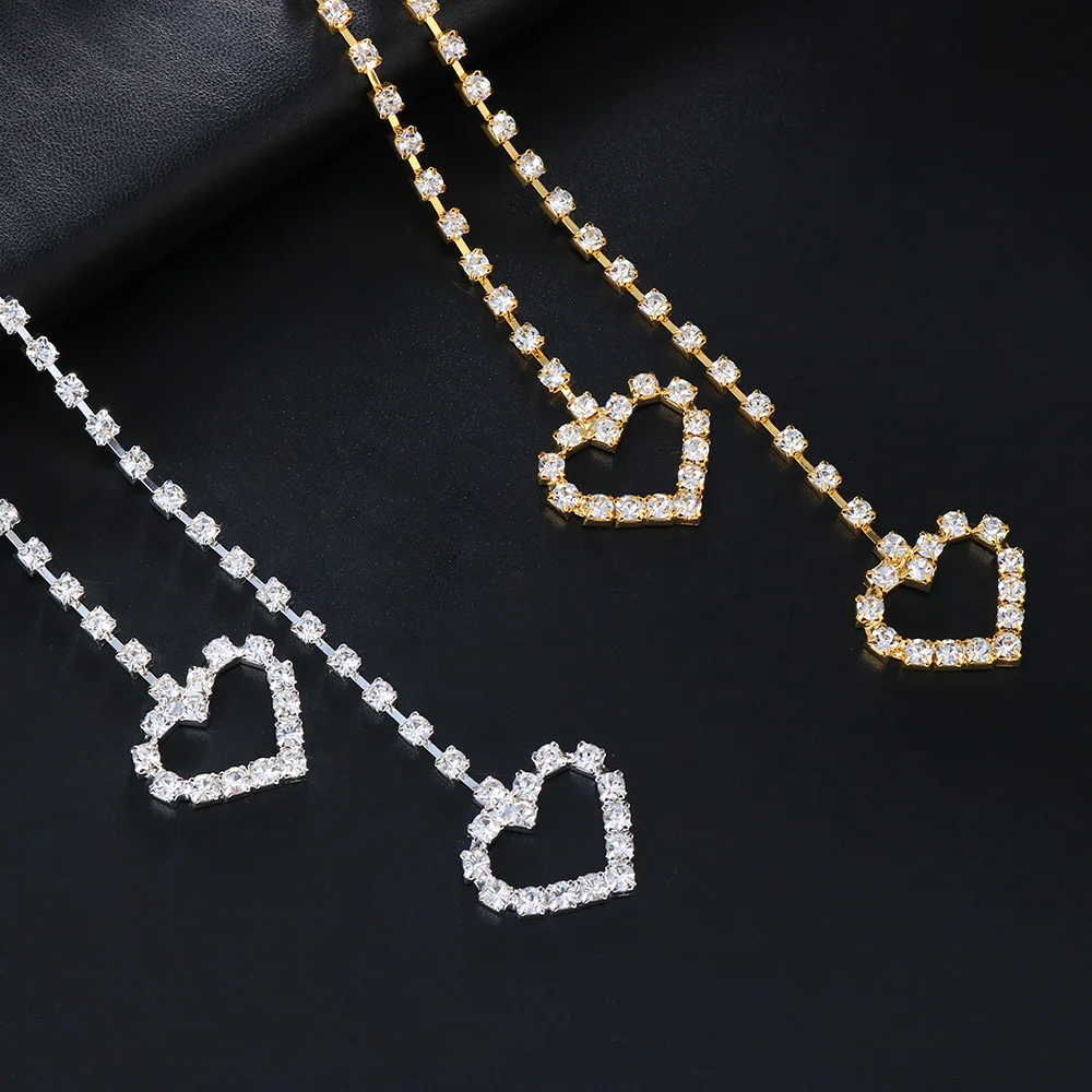 Stonefans Glint Heart Стразы браслет на руку цепочка свадебный аксессуары для свадебного