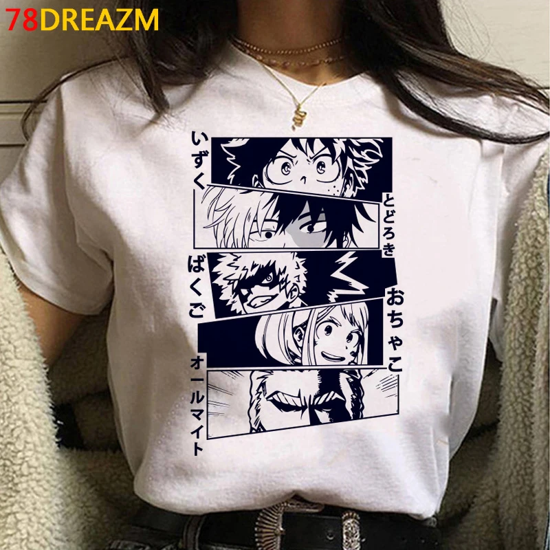 

My Hero Academia Boku No Hero tshirt women grunge vintage ulzzang white t shirt casual tshirt top tees streetwear