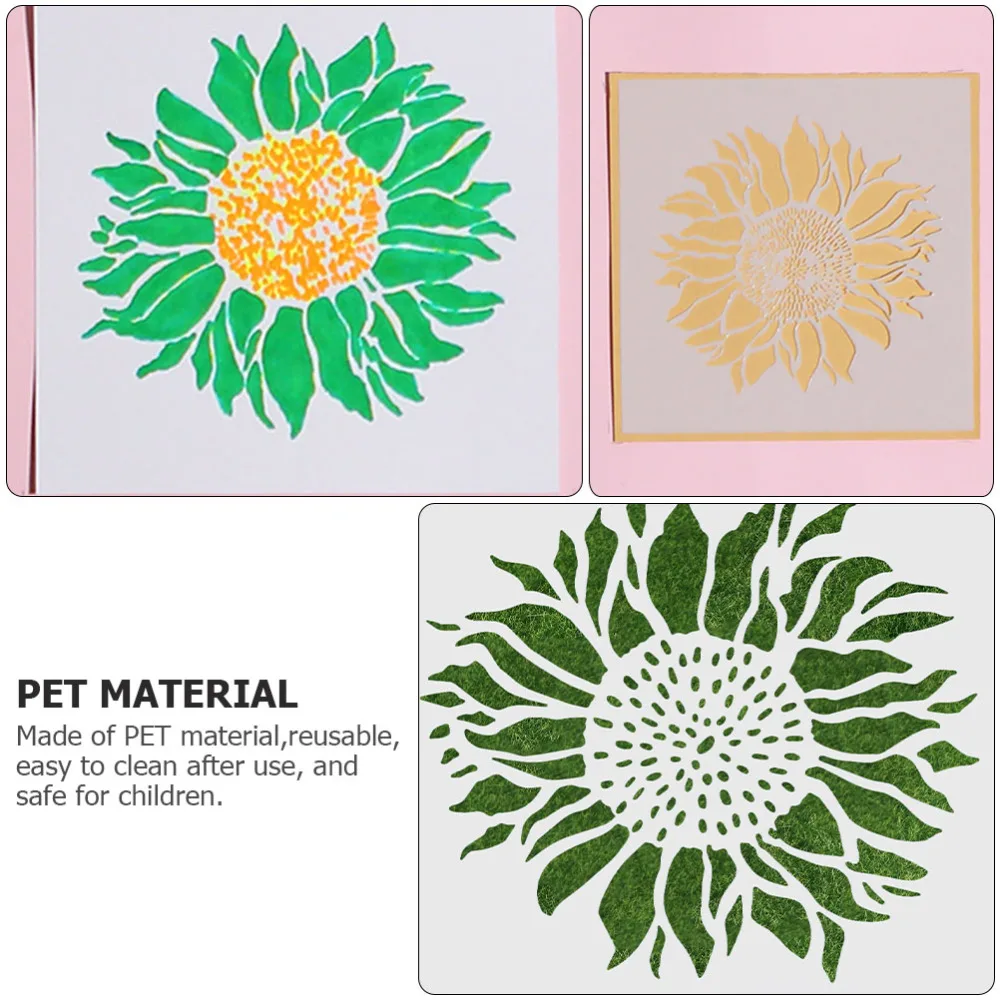 

3pcs Sunflower Painting Templates DIY Hollow Painting Stencils for Art Projects