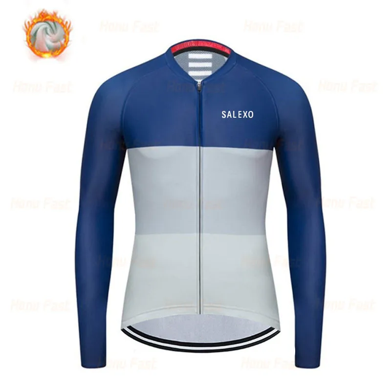 Зимняя велосипедная Джерси 2021 Pro Team Мужская теплая флисовая одежда с длинным